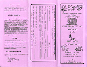 CAF Fall Harvest 90 Weekend and The Moon Shadow Ball ( November 1-4, 1990)
