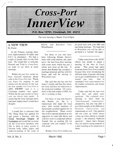 Cross-Port InnerView, Vol. 8 No. 3 (March, 1992)