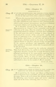 1784 Chap. 0027 An Act For Incorporating The Congregational Church In The Town Of Charlton, With Certain Other Inhabitants Of The Said Town, Into A Distinct Parish.