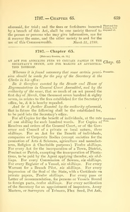 1787 Chap. 0065 An Act For Annexing Fees To Certain Papers In The Secretary's Office, And For Making An Appropriation Thereof.
