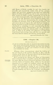 1796 Chap. 0030 An Act To Alter The Time Of Holding The Courts Of ...