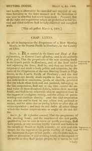1807 Chap. 0086. An act to incorporate the Proprietors of a New Meeting house, in the Fourth Parish in Newbury, in the County of Essex.