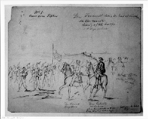 The March from Tipton - General Fremont at the Head of His Column