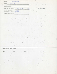 Citywide Coordinating Council daily monitoring report for Charlestown High School by Jenny Helmick, 1976 February 3