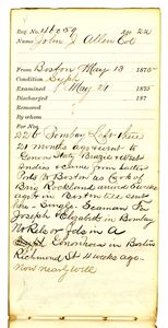 Tewksbury Almshouse Intake Record: Allen, John J.