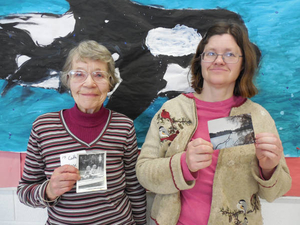 Catherine Waack and Nancy Waack at the Wayland Mass. Memories Road Show