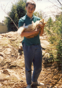 Charles Michael Dietrich and Fluffy the cat