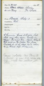 Tewksbury Almshouse Intake Record: Alaire, Mary