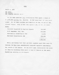 Kennedy 1981-82 PAC money