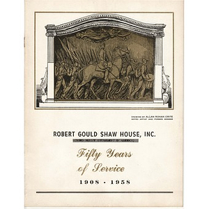 Program celebrating the fifty-year anniversary of Robert Gould Shaw House, Inc.