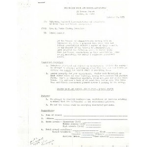 Letter, school survey, October 15, 1975.