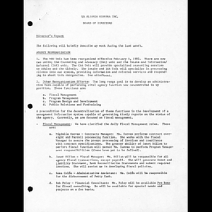 Director's report for the first half of 1982.