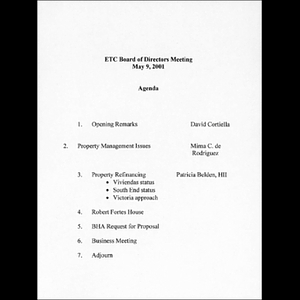 ETC Board of Directors meeting May 9, 2001