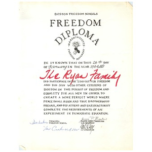 Freedom diploma.