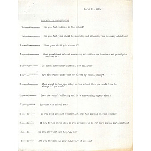 C.D.A.C. I questionnaire, Farragut Elementary.