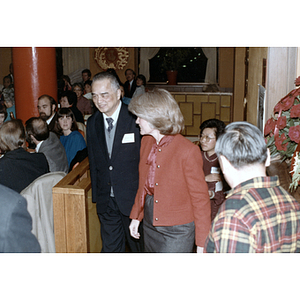 Member of the Guangdong Province delegation attends welcome party with Suzanne Lee and others members of the Chinese Progressive Association