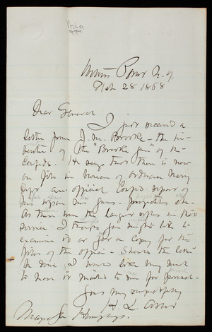Henry L. Abbot to Major General Humphreys, March 28, 1868 (2)