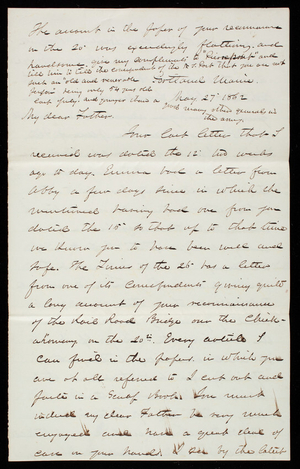 Thomas Lincoln Casey to General Silas Casey, May 27, 1862