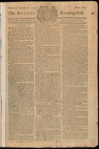 The Boston Evening-Post, 10 September 1770