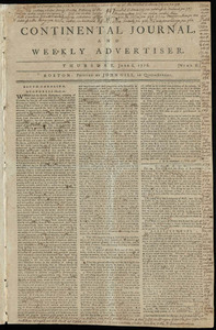 The Continental Journal and Weekly Advertiser, 6 June 1776