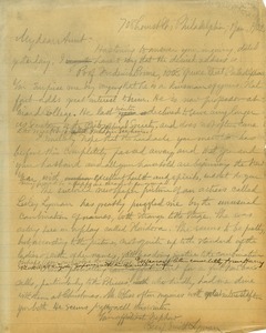 Letter from Benjamin Smith Lyman to Susan Inches Lesley