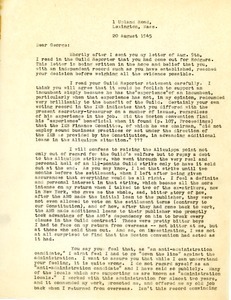 Letter from Charles L. Whipple to George Hutchinson