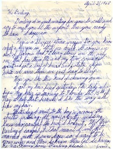 Letter from Carolyn Ann Garrett to Ronald Wayne Schrum