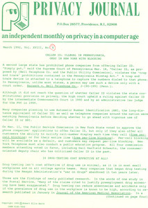 Privacy Journal - Digital Commonwealth