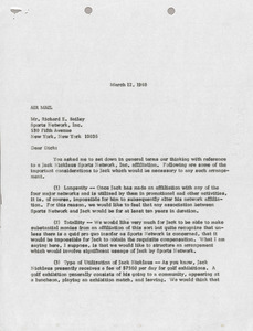 Letter from Mark H. McCormack to Richard E. Bailey