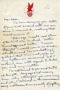 Letter from Calvin W. Stillman to Caleb Foote
