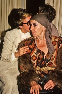 Louise Nevelson and admirer
