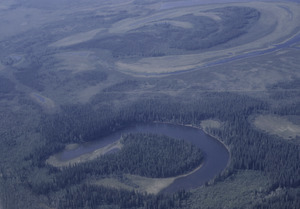 Aerial view of Alaska river