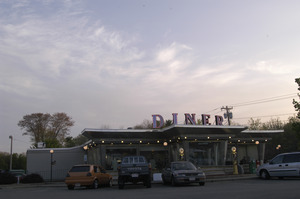 Whately Diner: cars parked in front of the diner