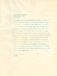 Memorandum from W. E. B. Du Bois to Yolande Du Bois Williams