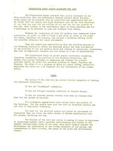 Policy statement for 1950