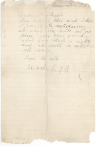 Letter from James T. Burghardt to W. E. B. Du Bois