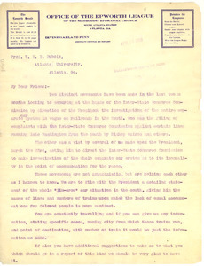 Letter from Irvine Garland Penn to W. E. B. Du Bois
