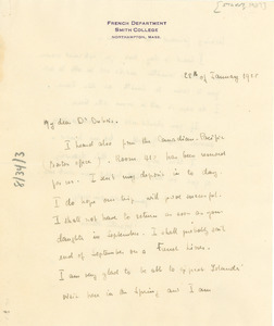 Letter from Marthe Sturm to W. E. B. Du Bois