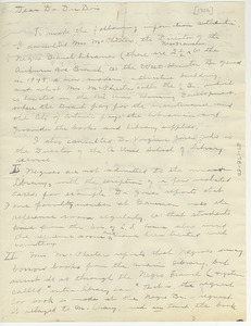 Letter from Nellie M. Towns to W. E. B. Du Bois