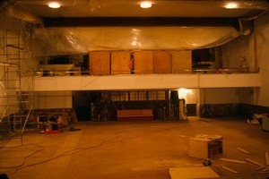 Interior of Shea Theater: Initial renovation looking back towards recording studio