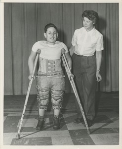 Arnold Goldman during physical therapy