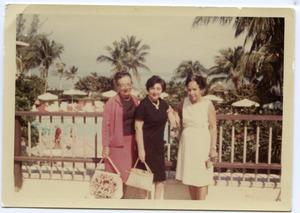 Shirley Graham Du Bois (far right) and two unidentified women