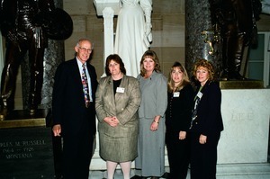 Congressman John W. Olver: with group of visitors to the capitol