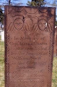 Springfield (Mass.) gravestone: Chapin, Elisha (d. 1756)