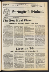 The Springfield Student (vol. 102, no. 10) Dec. 3, 1987