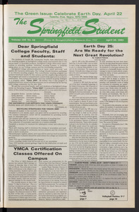 The Springfield Student (vol. 109, no. 24) Apr. 20, 1995