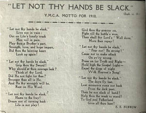 Let Not Thy Hands Be Slack (1910)