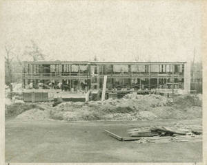 Schoo-Bemis Science Center during construction, c. 1961