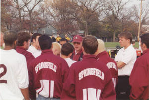 Coach Haley During a Team Huddle, 1999