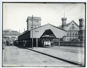 Shelter over tracks corner Canal and Causeway Streets